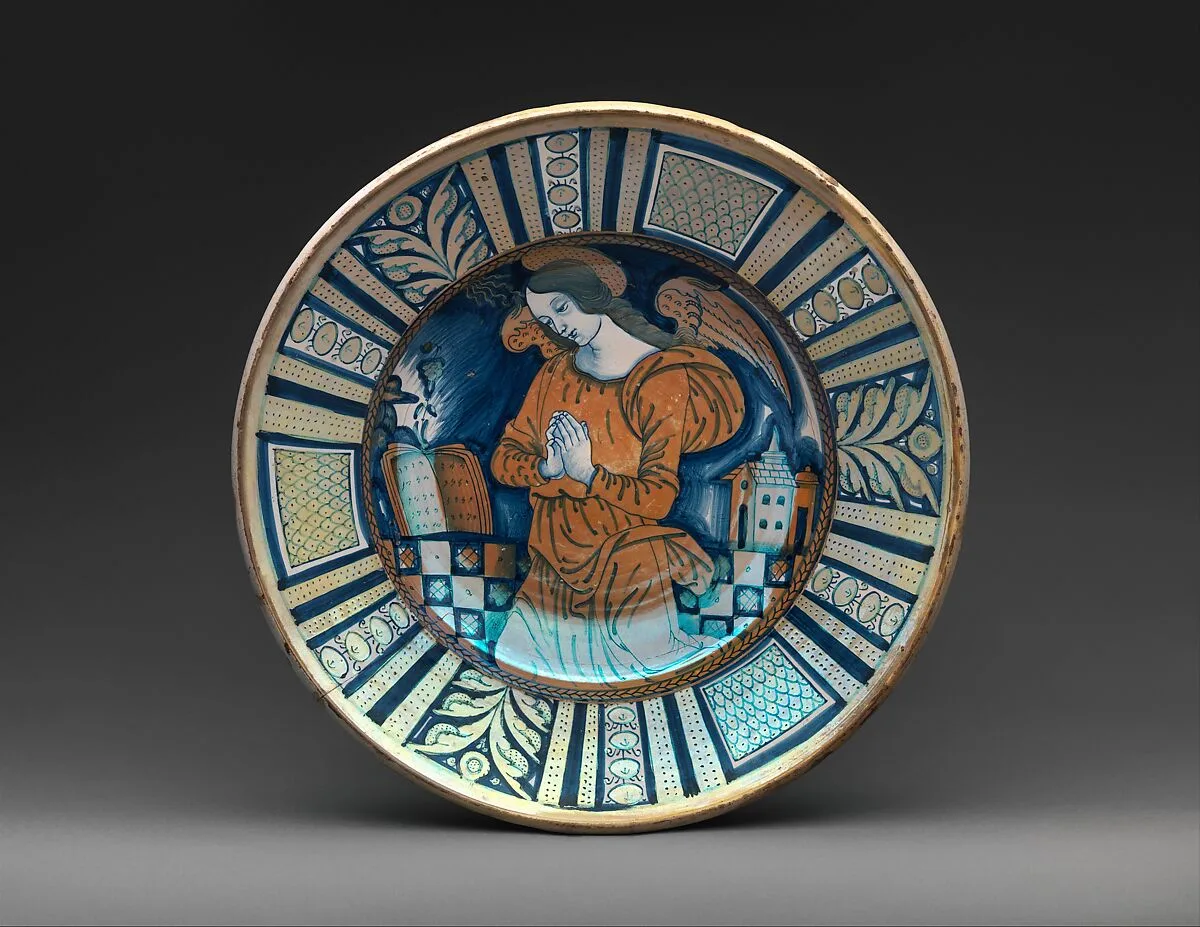 Dish with angel — Unknown