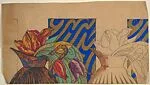 Horizontal Panel with Tulips in a Pitcher — Anonymous, French, 20th century