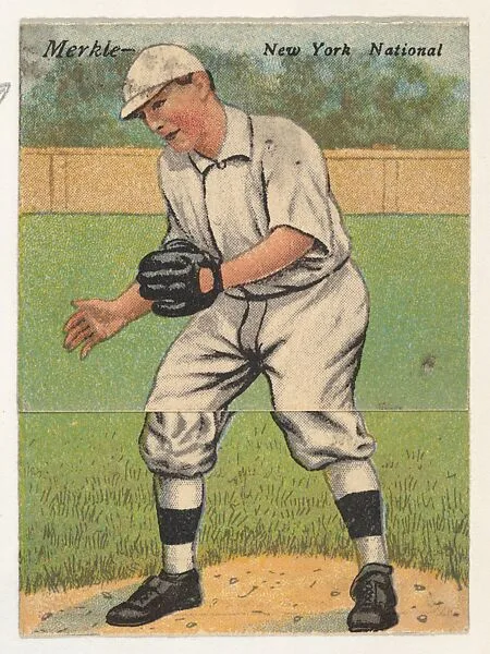 Merkle, New York, National League, from the Mecca Double Folder series (T201) — Mecca Cigarettes