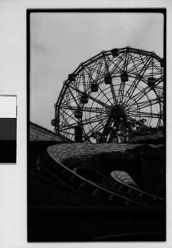 ["Wonder Wheel" and "Virginia Reel" Rides, Coney Island, New York]
