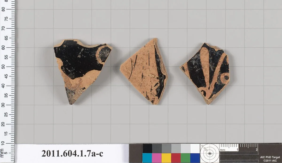 Terracotta fragments of a kylix (drinking cup) — Unknown