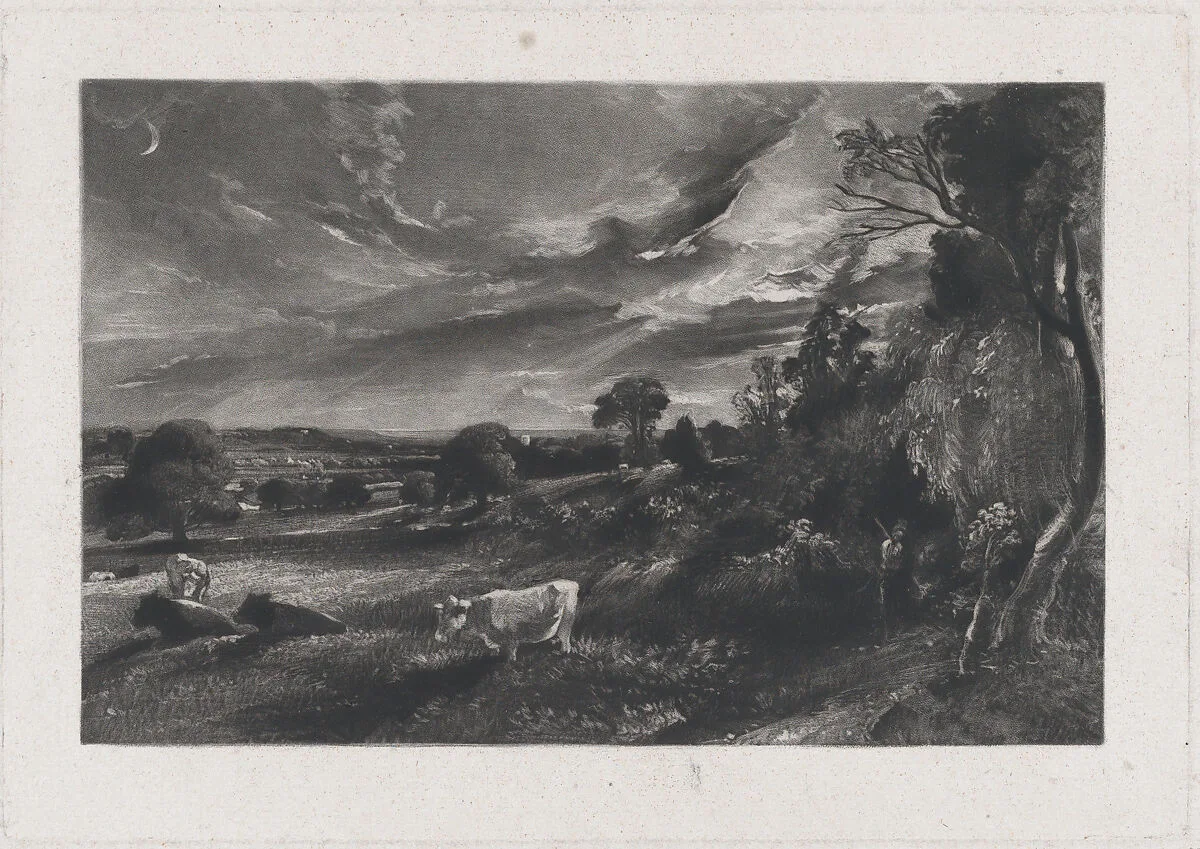 Summer Evening — David Lucas|John Constable