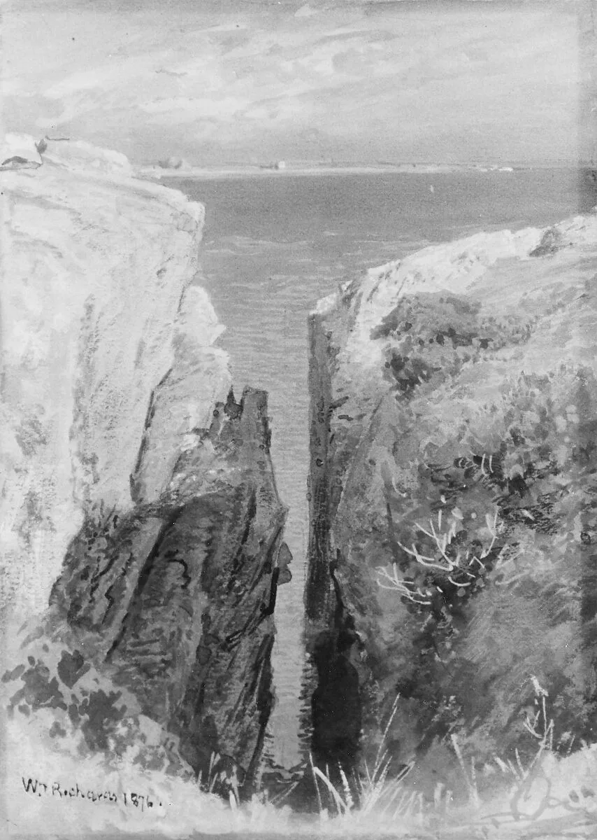 Between the Cliffs, Newport — William Trost Richards