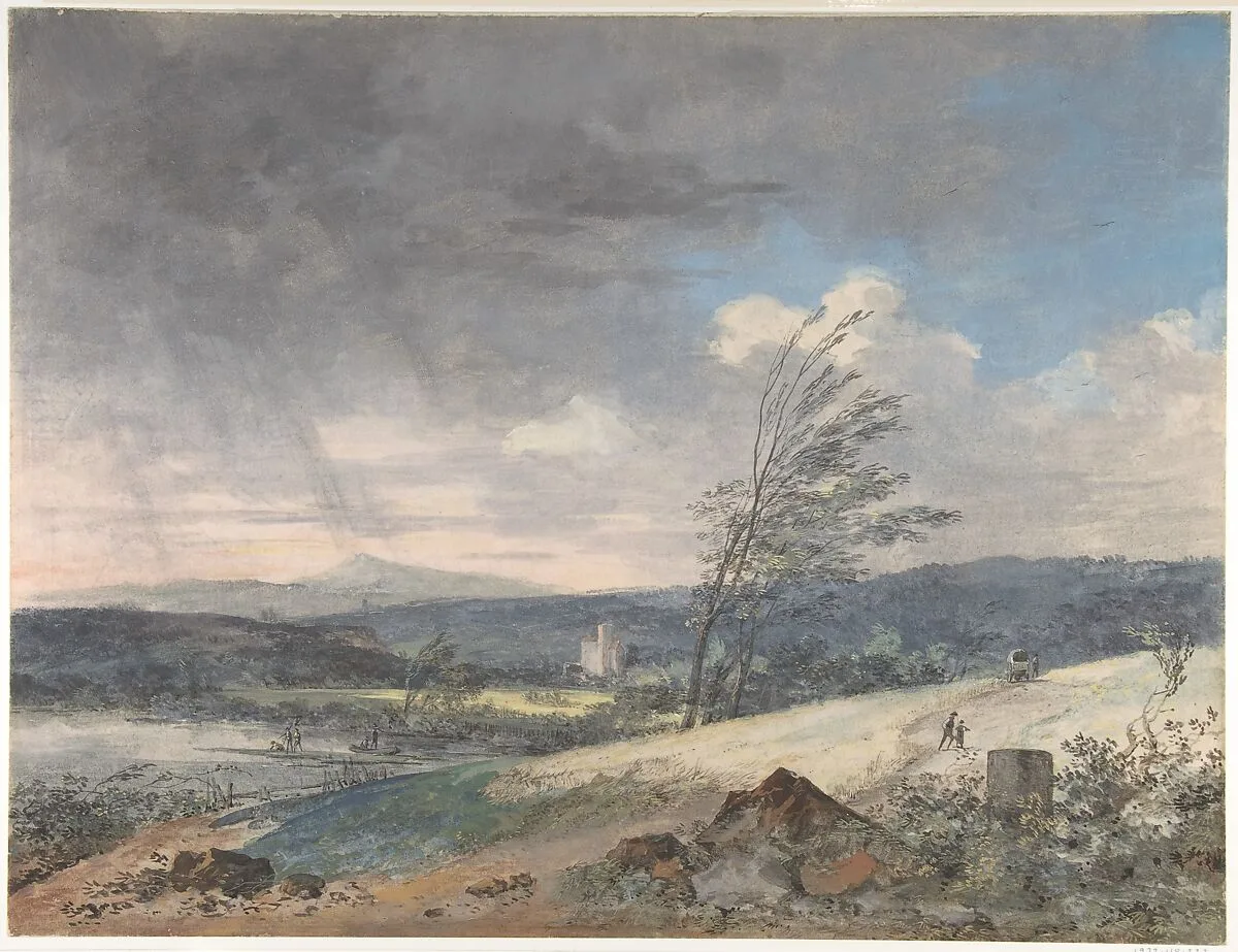 Windswept Landscape — Louis Gabriel Moreau