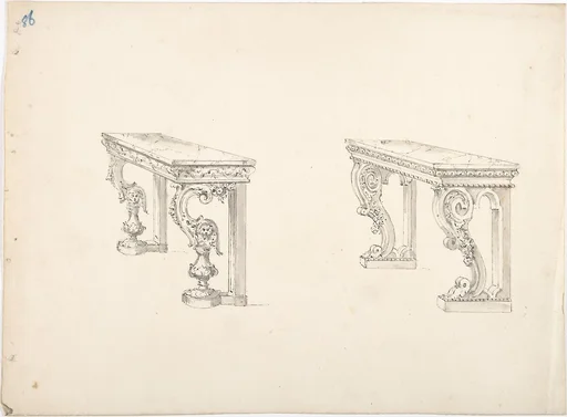 Design for Two Marble-topped Pier Tables