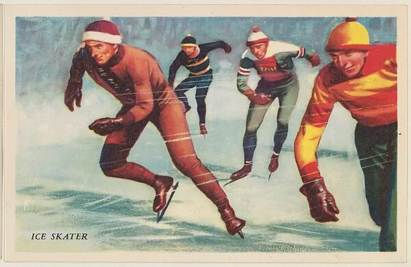 Ice Skater, bakery card from the Speed Pictures series (D39-8), issued by Bell Bakeries, Inc. — Bell Bakeries, Inc.