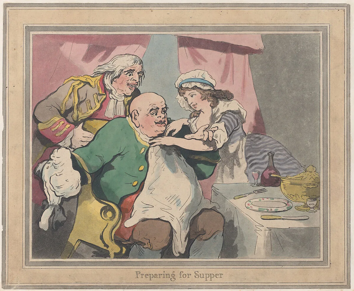 Preparing for Supper — Thomas Rowlandson|Samuel Alken