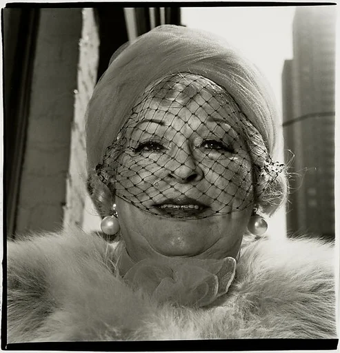 Woman with a veil on Fifth Avenue, N.Y.C.