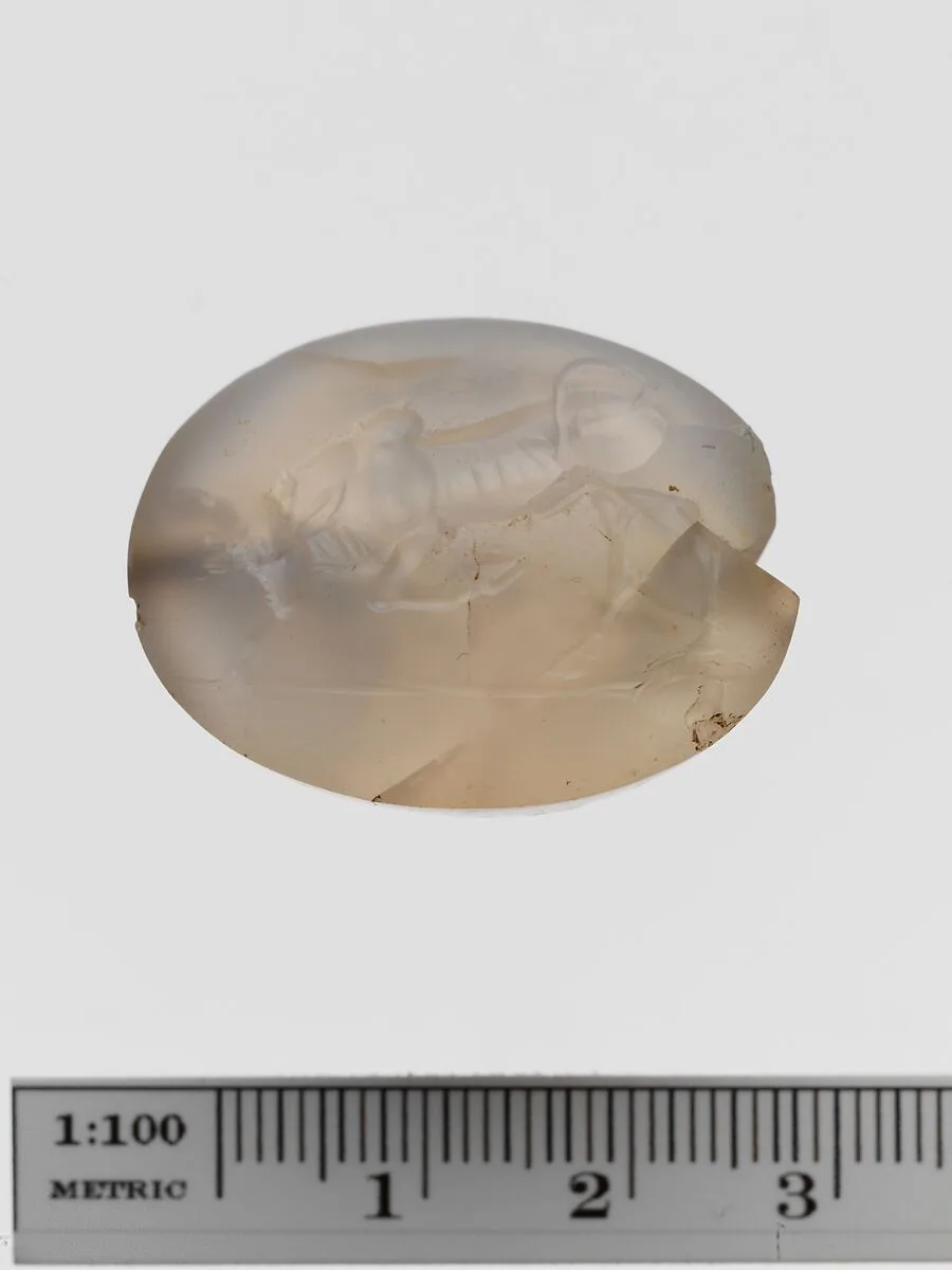 Chalcedony scaraboid seal — Unknown