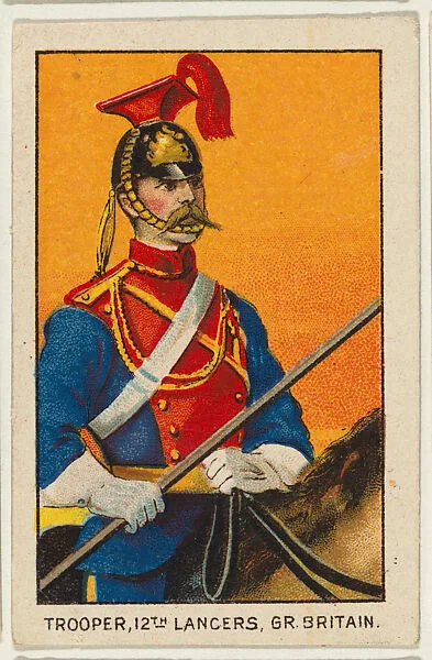 Trooper, 12th Lancers, Great Britain, from the Military series (T79) issued by the American Tobacco Company — American Tobacco Company
