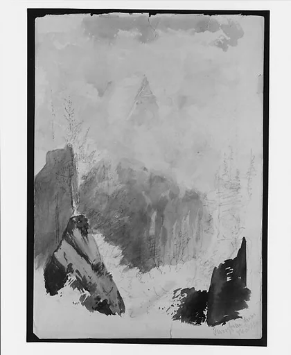 Jungfrau from Mürren, recto (from "Splendid Mountain Watercolours" Sketchbook)