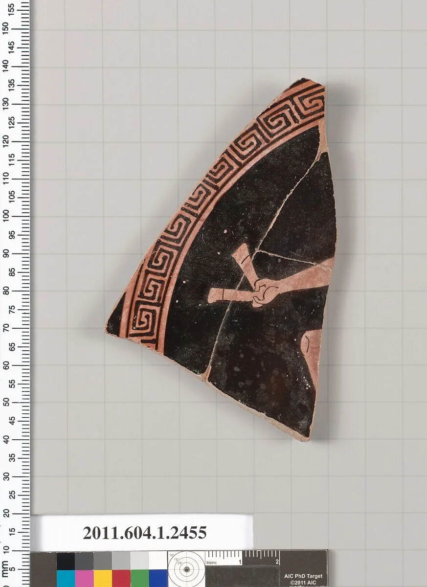Terracotta fragment of a kylix (drinking cup) — Unknown