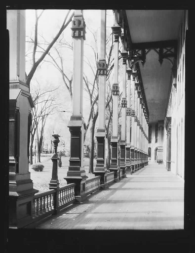 [United States Hotel Porch, Saratoga Springs, New York]