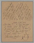 Documents concerning Parade: [Postcard from Satie to Cocteau (1)]
