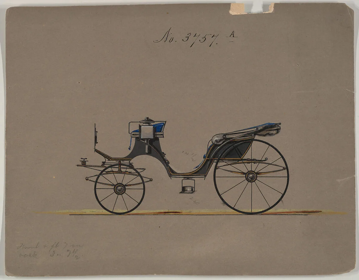 Design for Cabriolet or Victoria, no. 3757a — Brewster & Co.