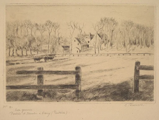 Field and Mill at Osny (Pontoise), 1885