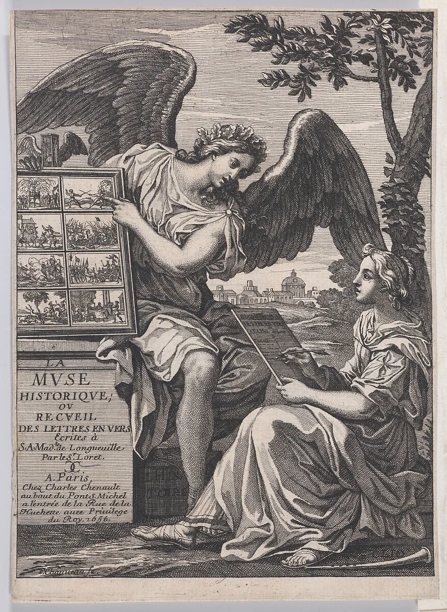Frontispiece to La Muse Historique — François Chauveau