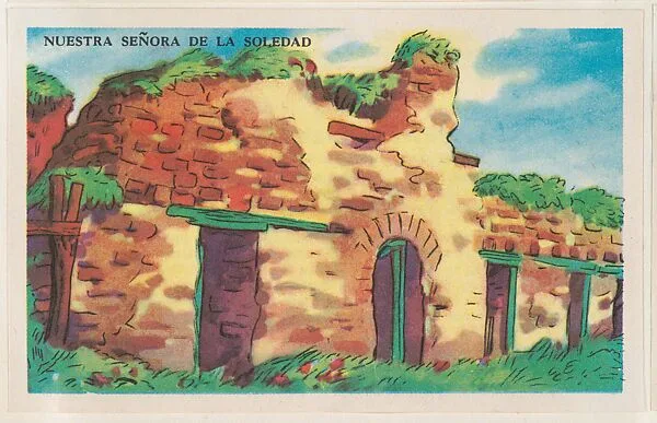Nuestra Señora De La Soledad, bakery card from the Missions series (D39-6), issued by the Gordon Bread Company — Gordon Bread Company