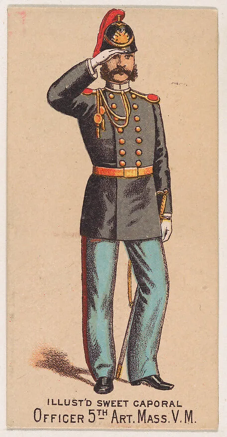 Officer, 5th Artillery, Massachusetts, V.M., from the Military Series (N224) issued by Kinney Tobacco Company to promote Sweet Caporal Cigarettes — Kinney Brothers Tobacco Company