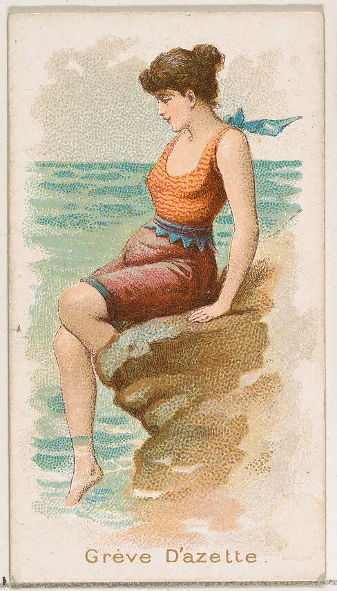 Grève d' Azette, from the Fancy Bathers series (N187) issued by Wm. S. Kimball & Co. — William S. Kimball & Company