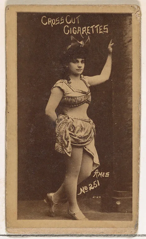 Card Number 251, Ames, from the Actors and Actresses series (N145-1) issued by Duke Sons & Co. to promote Cross Cut Cigarettes — W. Duke, Sons & Co.