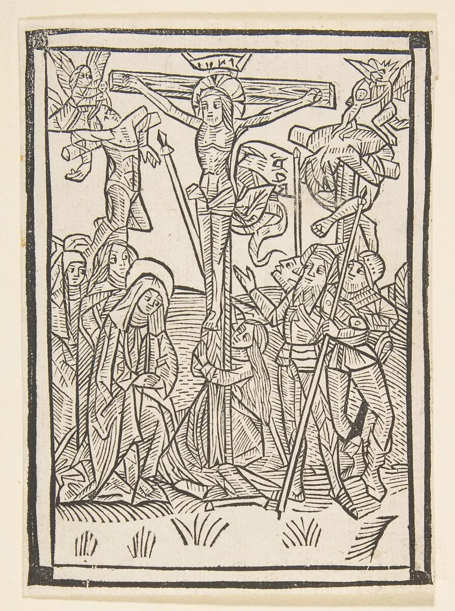 The Crucifixion (Schr. 486) — Anonymous, German, 15th century