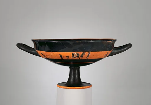 Terracotta kylix: band-cup (drinking cup)