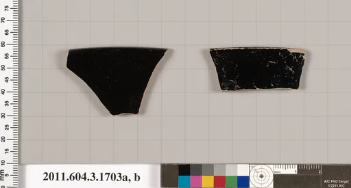 Terracotta rim fragments of kylikes: Band cups (drinking cups)