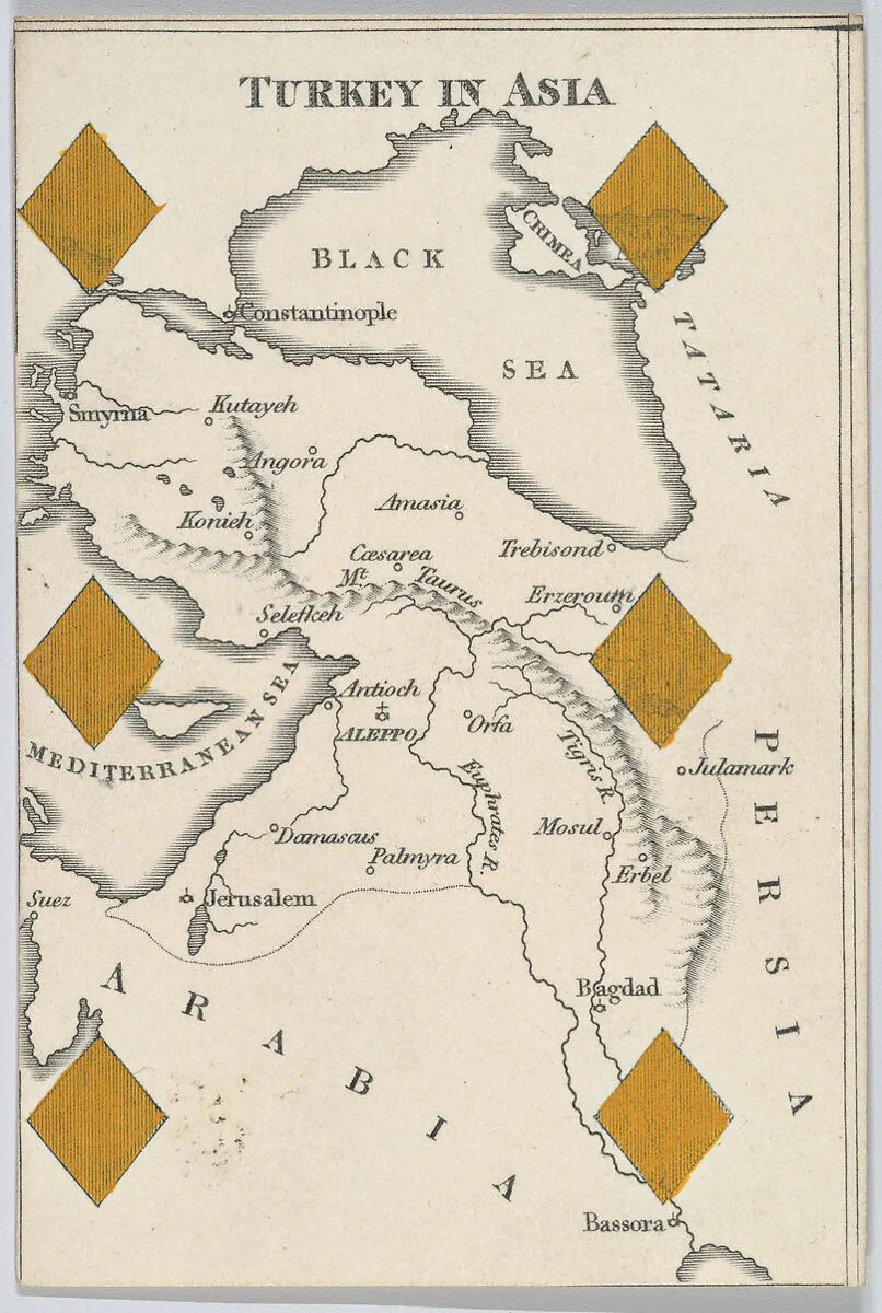 Turkey in Asia, from "Court Game of Geography" — William and Henry Rock