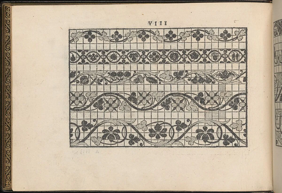 La Vera Perfettione del Disegno di varie sorti di recami, page 4 (verso) — Giovanni Ostaus|Giuseppe Salviati (Giuseppe Porta, called Il Salviati)