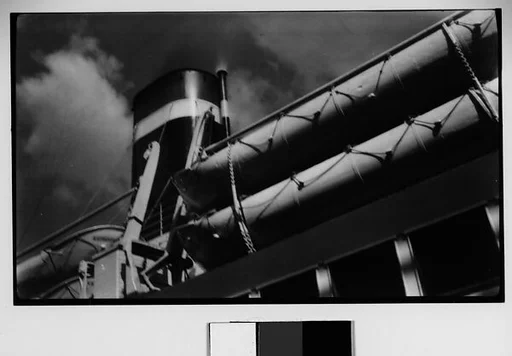 [S.S. President Roosevelt, From Below Hull of Ship, New York City]