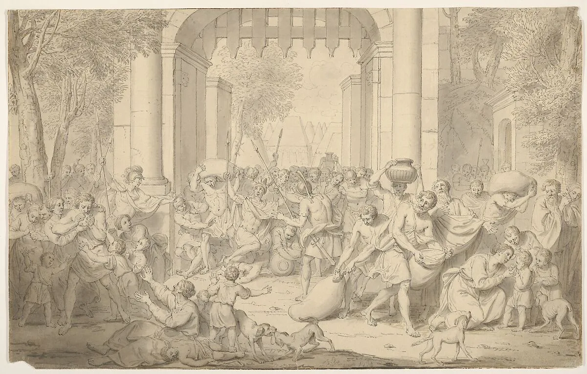 Roman Soldiers Defending a City Plagued by Famine — Louis Fabritius Dubourg