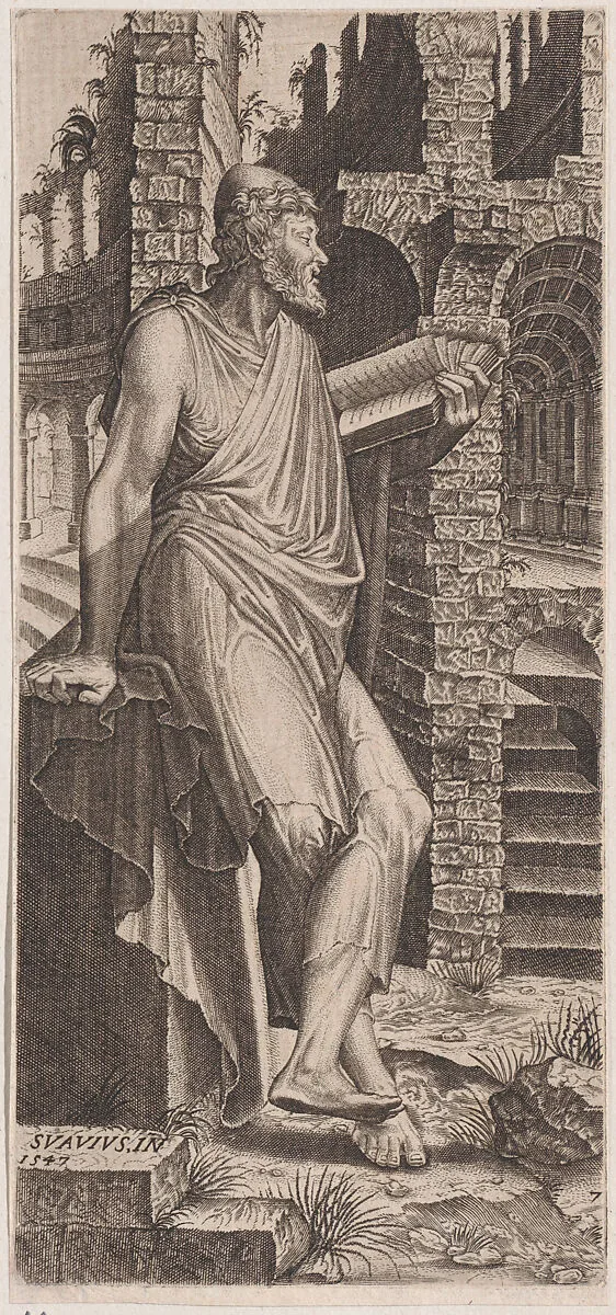 St. Matthew, from Christ, the Twelve Apostles and St. Paul — Lambert Suavius