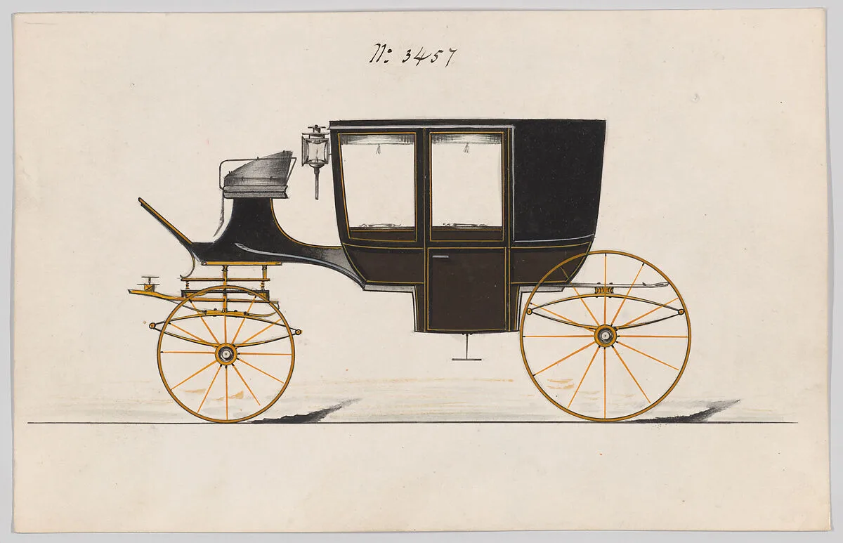 Design for Glass Panel Coach, no. 3457 — Brewster & Co.