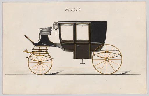 Design for Glass Panel Coach, no. 3457