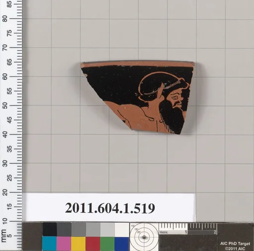 Terracotta rim fragment of a kylix (drinking cup)