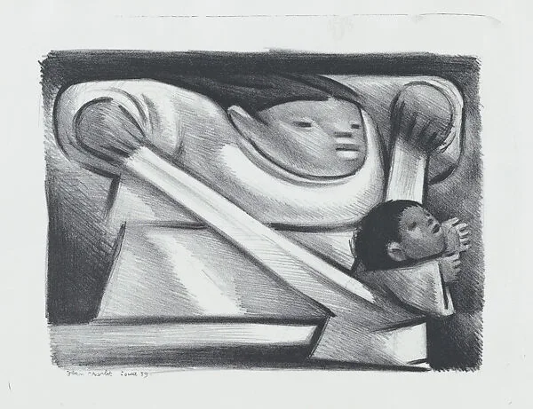 First Steps (to the right) — Jean Charlot