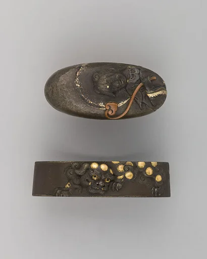 Sword-Hilt Collar and Pommel (Fuchigashira)