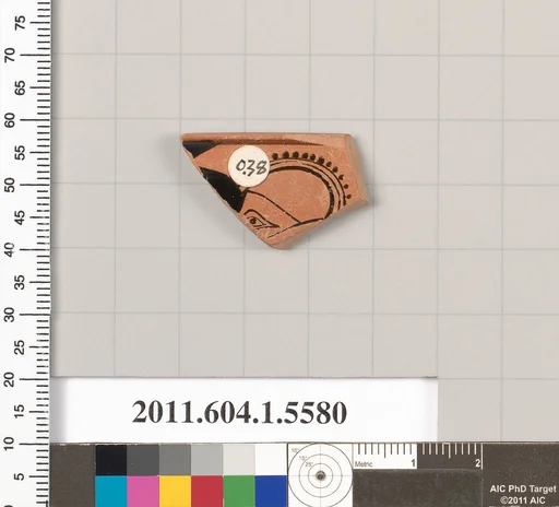 Terracotta rim fragment of a kylix (drinking cup)
