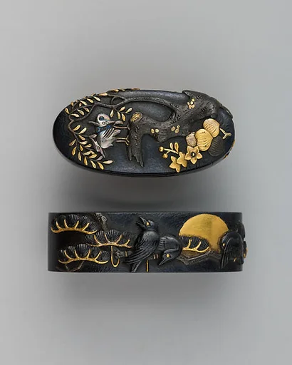Sword-Hilt Collar and Pommel (Fuchigashira)