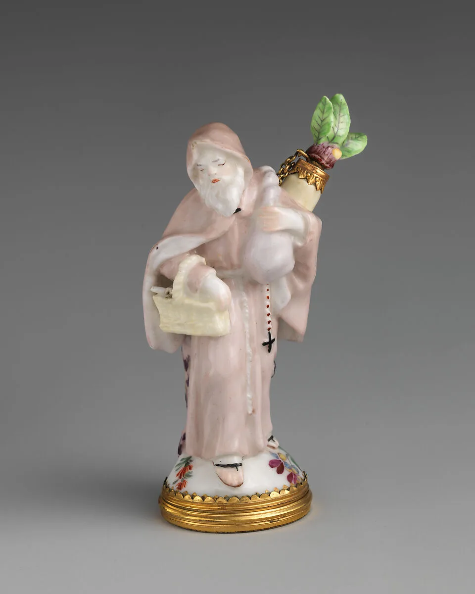 Friar with basket and sack — Chelsea Porcelain Manufactory