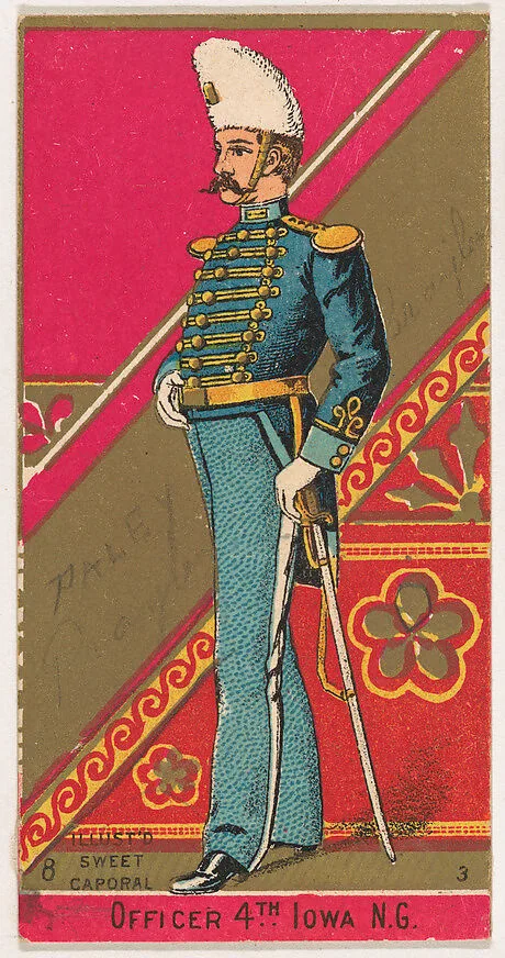 Officer, 4th Regiment, Iowa, National Guard, from the Military Series (N224) issued by Kinney Tobacco Company to promote Sweet Caporal Cigarettes — Kinney Brothers Tobacco Company