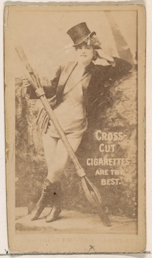 Jarbeau, from the Actors and Actresses series (N145-2) issued by Duke Sons & Co. to promote Cross Cut Cigarettes — W. Duke, Sons & Co.