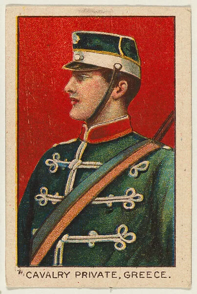Cavalry Private, Greece, from the Military series (T79) issued by the American Tobacco Company — American Tobacco Company