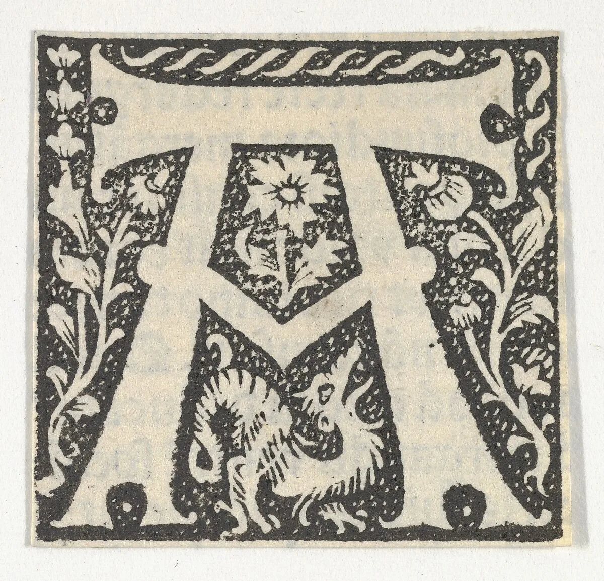 Decorated Roman alphabet — Anonymous, French, 15th century