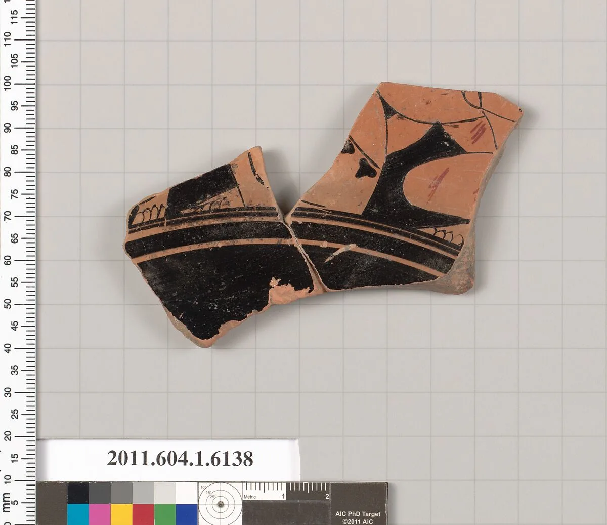 Terracotta fragment of a kylix (drinking cup) — Unknown