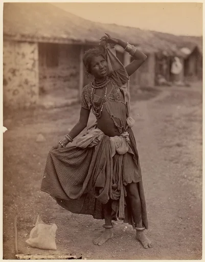 [A Gypsy Dancing-Girl, Kathiawar]