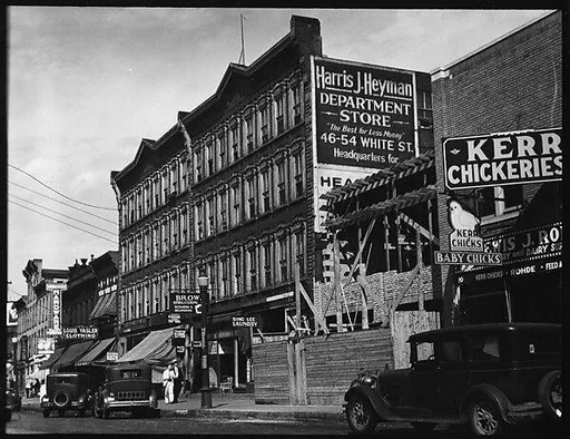 [Street Scene with Construction Site, New York City]