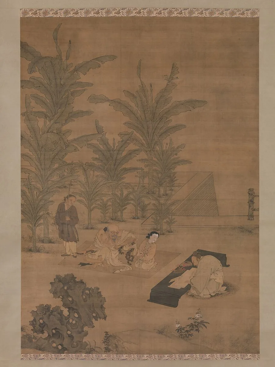明 杜堇 伏生授經圖 軸|The Scholar Fu Sheng Transmitting the Book of Documents — Du Jin