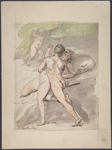 Nude Couple Embracing